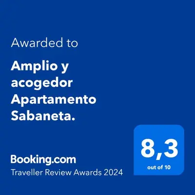 a screenshot of a cell phone with the text awarded to an employee associateapaapa at Amplio y acogedor Apartamento Sabaneta. in Sabaneta