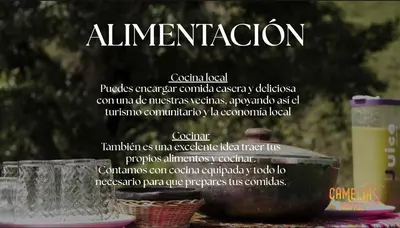 a poster for an inflammation with pots and cups of water at Camelia Hostel in San Carlos